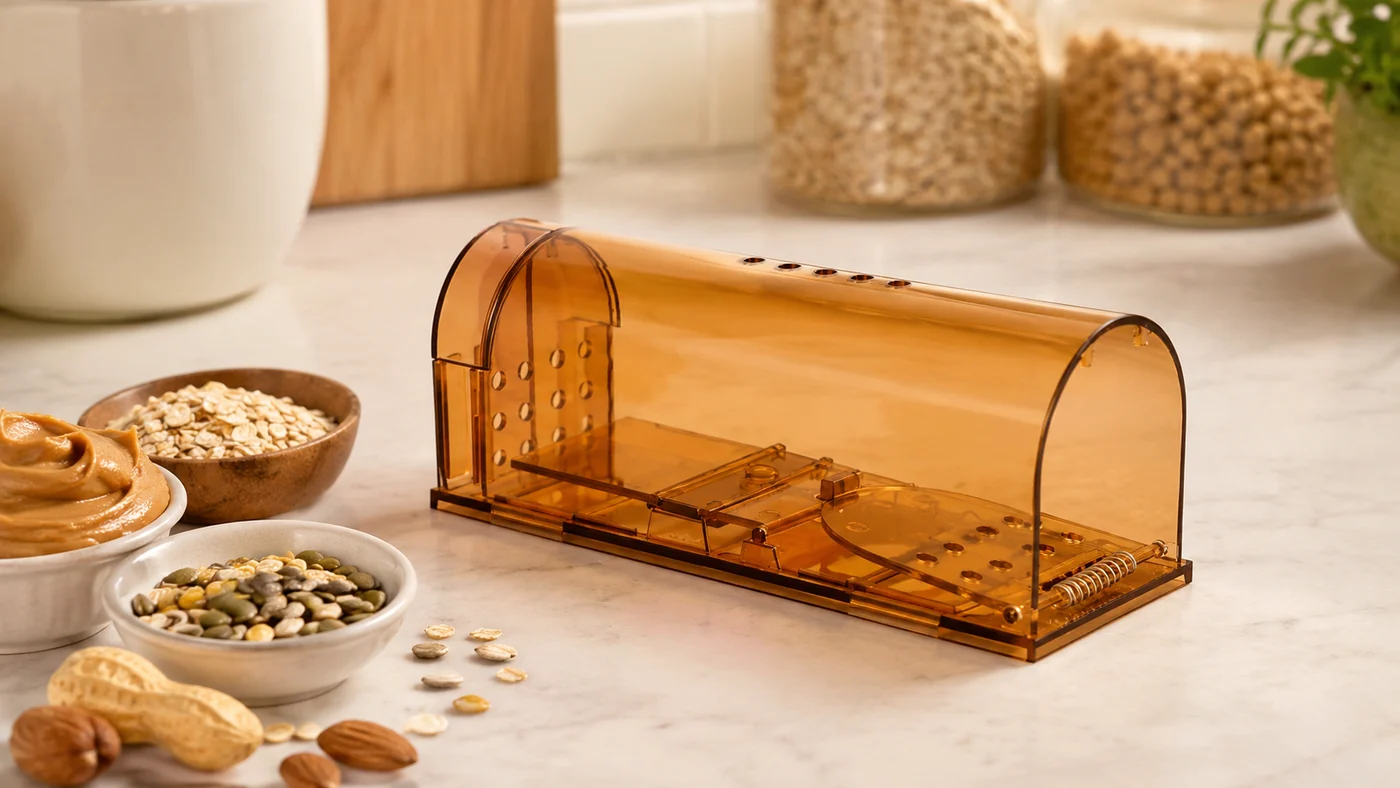 CAPTSURE humane mouse trap with different bait options